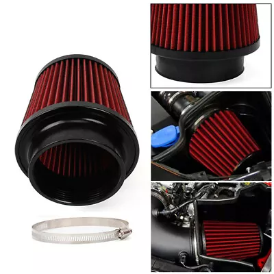 4  Car High Flow Inlet Cleaner Dry Filter Cold Air Intake Cone Replacement×1 US • $35.19