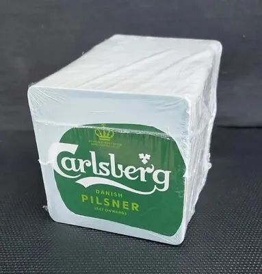 Pack Of Approx 100 Carlsberg Lager  Beer Mats - Drip Mats Coasters - Bar/Pub - • £6