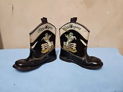 Vintage Child's Leather Roy Rogers & Trigger Cowboy Boots With BF Goodrich Soles • $199