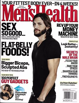 Men's Health Magazine Ashton Kutcher Flat Belly Foods Sex Best Body Bug Muscles • $20.66