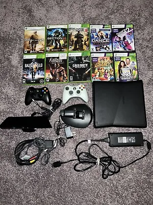 Microsoft Xbox 360 Slim 4GB Console Bundle With Kinect ( READ DESCRIPTION ) • $120