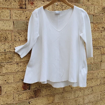 $49.95 • Buy Beautiful Scanlan Theodore White Crepe Top Size ML