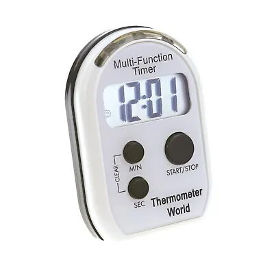 Visual Kitchen Timer Countdown Flash Vibrate Audible Baking Cooking IN-091 • £9.95
