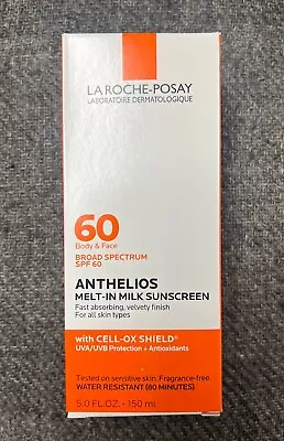 LA ROCHE POSAY ANTHELIOS MELT IN MILK SUNSCREEN 60 Spf Body And Face 5oz • $24.99