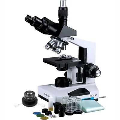AmScope T490B-DK 40X-2000X Trinocular Compound Darkfield Microscope • $803.35