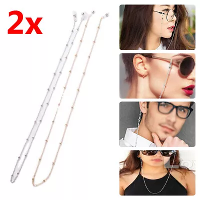 $4.87 • Buy 2pcs Spectacle Eye Glasses Sunglasses Eyewear Chain Holder Lanyard Necklace Cord