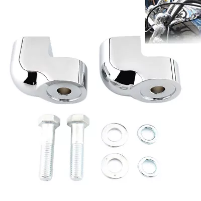 For Honda VTX1300C 2004-2009 Chrome Motorcycle Handlebar Risers Mounts Aluminum • $56.98