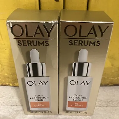 Olay Tone Perfection Serum W/ Vitamin B3+ Vitamin C  1.3oz Fragrance Free 2 PACK • $42.71