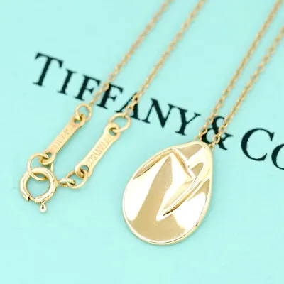 Tiffany & Co. Madonna Zodiac Necklace 16  18k Yellow Gold 750 Peretti Auth W/Box • $555.75