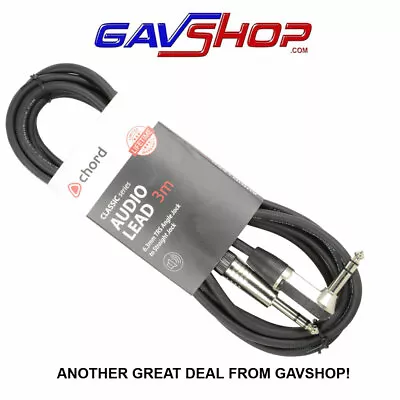 £5.65 • Buy Pro 3m Stereo Right Angle 6.3mm (1/4 ) Jack Plug To 6.35mm Stereo Jack Plug