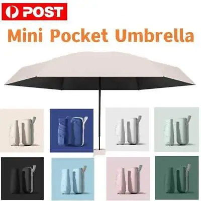 $18.59 • Buy Mini Pocket Umbrella Anti-UV Sun/Rain Windproof 6 Folding Ultra Light Umbrella