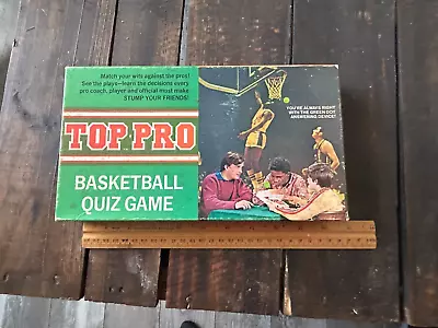 Vintage TOP PRO Basketball Quiz Board Game Sports 1970 Edu-game • $9