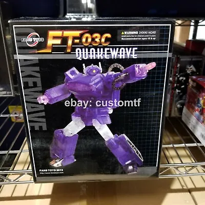 NEW Fans Toys Quakewave Masterpiece Transformers FT-03C Clear Shockwave H4 • $671.09