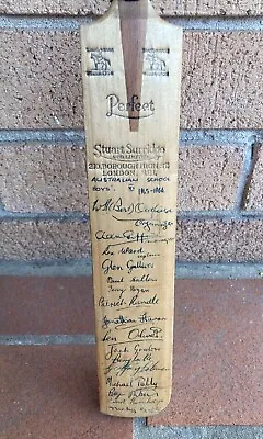 $250 • Buy 1965-66 Aust. Schoolboys Africa-India Tour Bert Oldfield Signed Mini Cricket Bat