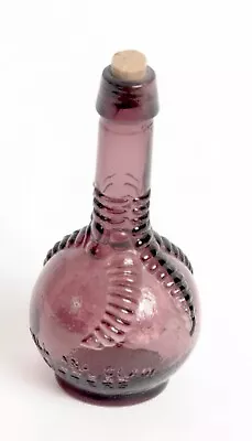 Amethyst Glass Bitters Bottle Miniature Ball And Claw Cork Stopper Vintage • $9.95