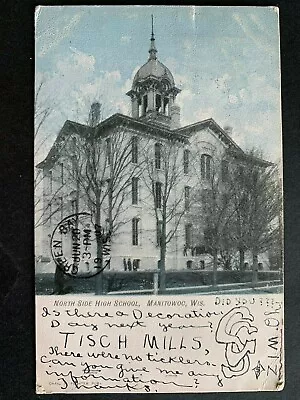 Postcard Manitowoc WI - North Side High School • $5