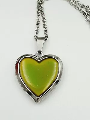 Mood Color Changing Heart Stainless Steel Necklace - You Can Open The Case • $14.50