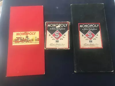 Vintage Parker Brothers Monopoly Board Game 1936 Plus Two Game Boards • $30