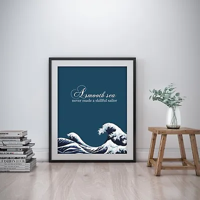 A Smooth Sea Inspirational Wall Art Print Motivational Quote Poster Decor Office • $11.94