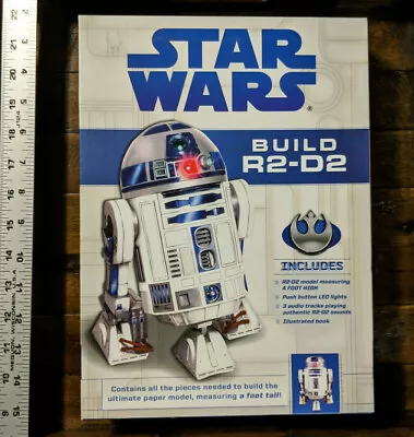 Star Wars Build R2-D2 Ultimate Paper Model Kit Foot Tall Lights/Sounds Book • $8.96