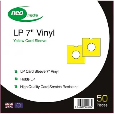 Pack Of 100 X Yellow 7 Inch LP Record Album Card Sleeves/Covers High Quality  • £23.99