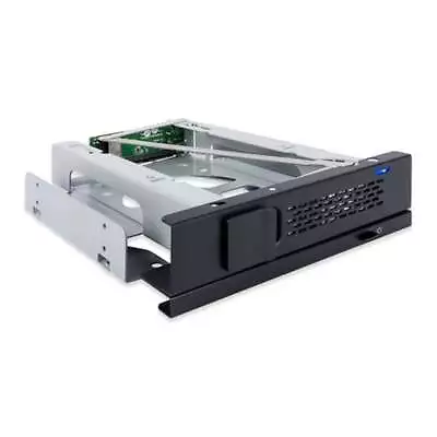 ICY DOCK MB171SP-1B Tray-less Mobile Rack For 3.5  SATA/SAS HDD Into 5.25  Bay • £48