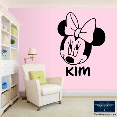 Minnie Mouse W/ Name Custom Large Wall Art Vinyl Decal Sticker Removable 22x29  • $26.95