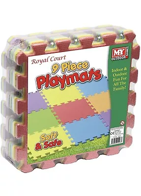 Playmat  Baby X-Large Soft Safe Interlocking Foam 30CMX30  Multicolour  9piece • £9.99