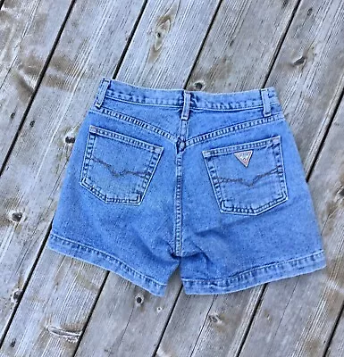 Vintage 90s Guess Jean Shorts Size 28 (28 X 13) Denim Jeans Made In USA! • $25