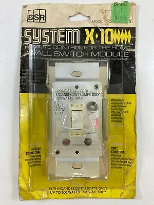 Retro BSR System X-10 Wall Switch Module NOS NIP ~ Remote Control For The Home • $3.95