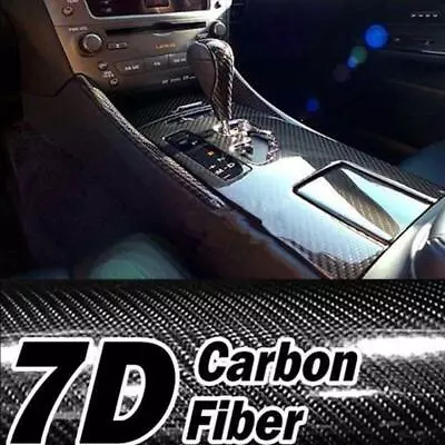 Carbon Fiber Vinyl Car Auto 7D Glossy Wrap Sheet Roll Film Sticker Decal Paper • $10.44