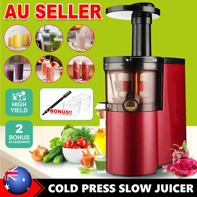 Cold Press Juice Slow Squeezer Mix Fruit Vegetable Extractor Fresh Juice Machine • $73.95