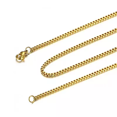 1.5mm 925 Sterling Silver BOX Chain Necklace All Sizes Stamped .925 Italy • $10.99