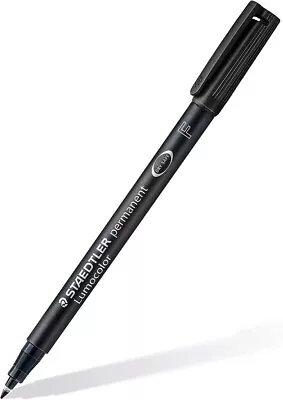 10 X Staedtler Lumocolor Black Fine Permanent Marker Pens Waterproof CD DVD OHP • £9.99