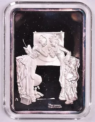 Norman Rockwell The New Pupil (1935) 1 Oz Silver Bar 0.999 - Hamilton Mint  • $36