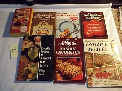 DD- 7 Vtg Cookbooks Women's Day Kraft Maida Heatters Deserts T-Fal Hunts +++ • $5.99