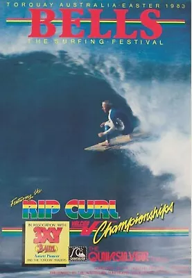 1983 RIP CURL BELL'S Surfing Competition Print Vintage Surfing Poster • $33.99