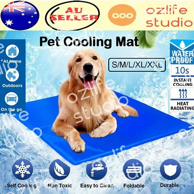 $18.85 • Buy Pet Cooling Mat Dog Cat Gel Non-Toxic Bed Puppy Self-cool Summer Ice Pad 5 Sizes