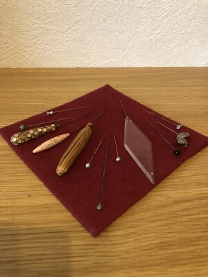 £4.99 • Buy Collection Of 1950s Vintage Hat Pins All Original Black, Gold, Silver Job Lot 12