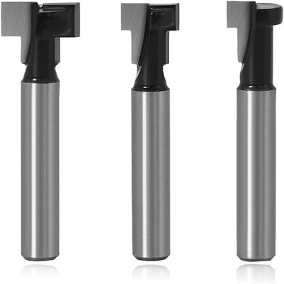 £5.12 • Buy 3pcs 1/4  Shank TCT Keyhole T-Slot Router Bit Dia:3/8 5/16 1/2 Wood Cutter Set