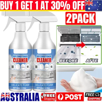 2xAir Conditioner Cleaner Foam Spray Cleaning Deodorizer For Home Office 60ml AU • $17.99