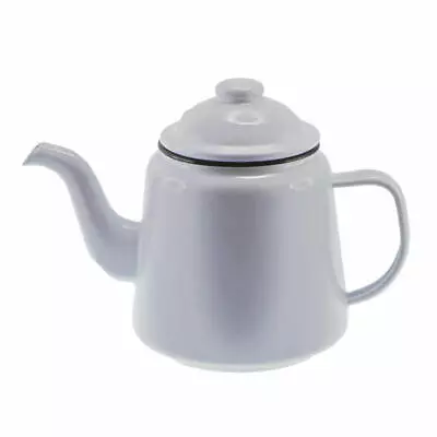 Country Vintage Style Falcon Enamel White With Black Trim Teapot 950ml • £34.44