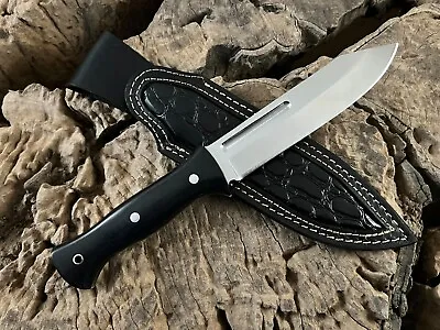 Custom Hunting Knife Fixed Blade Bushcraft Bowie Camping Outdoor Survival Knife • $98