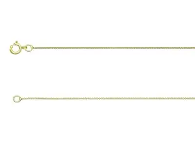 9CT GOLD CURB CHAIN 0.5mm 0.7mm 1.5mm SOLID GOLD LINK NECKLACE 16 18 20 Inch 375 • £20.99