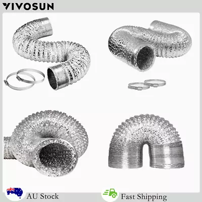 VIVOSUN 4/6/8 Inch Aluminum Ducting Flexible Pipe Hose Exhaust Inline Fan Duct • $21.84