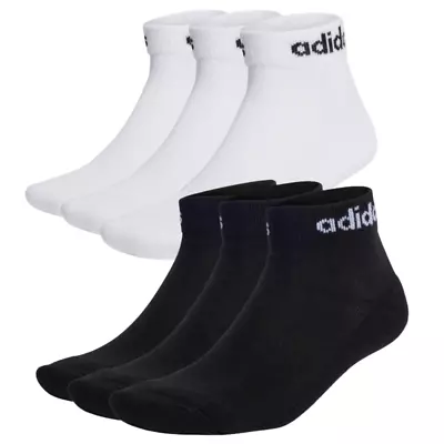 Adidas Unisex Cushioned Ankle Socks - 3 Pairs UK Size • £9.67