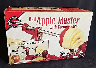 NORPRO  APPLE MASTER Apple Potato Parer Slicer & Corer W/Vacuum Base & Box  EC • $11