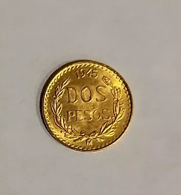 1945 Dos Pesos Mexico Gold Coin • $122.50