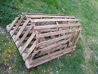 Vintage Handmade Wooden Round Arch Top Maine Lobster Trap Nautical Display / Use • $250