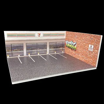 1/64 Scale 7-Eleven Hot Wheel Diorama 3 Pc Set For Displaying Die Cast Cars • $14.99